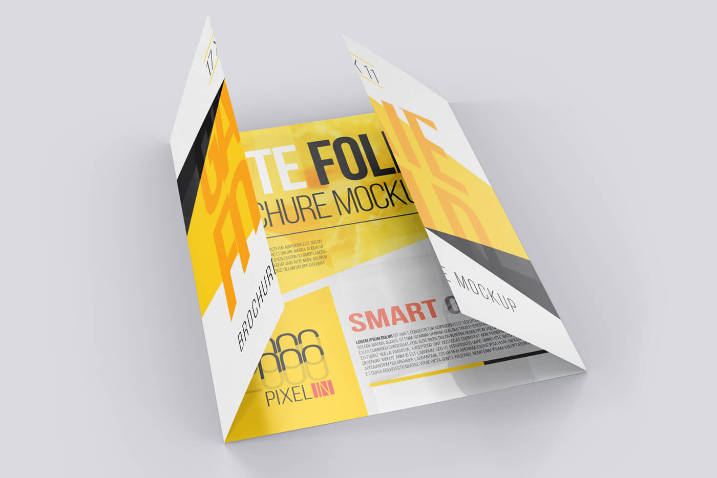 17x11 GATE FOLD BROCHURE MOCKUPS