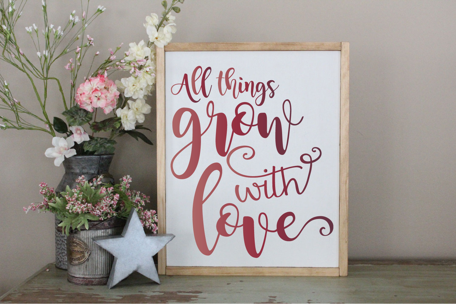 All Things Grow With Love SVG Couples Wedding