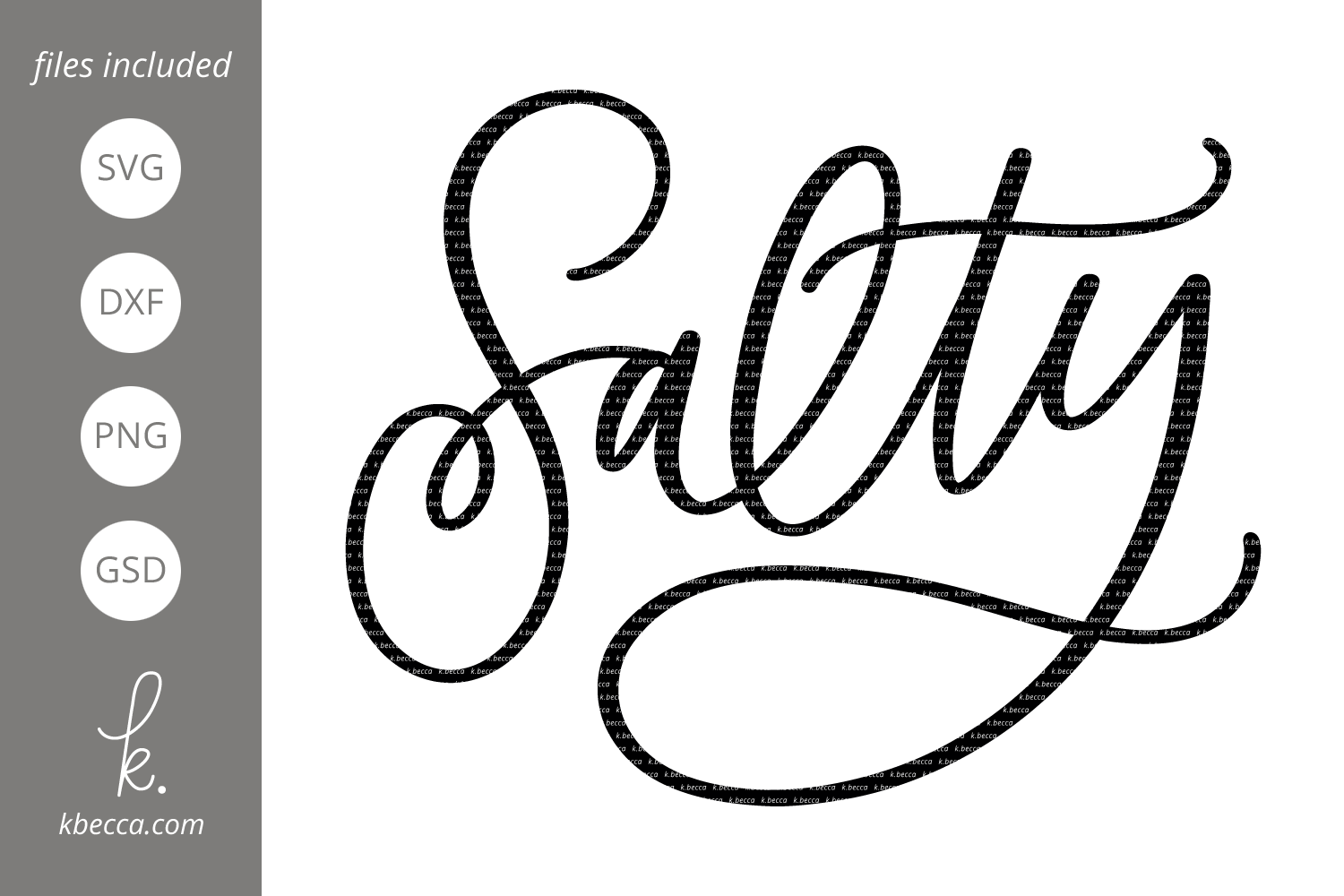 Salty Word SVG Cut Files (198403) | Hand Lettered | Design Bundles