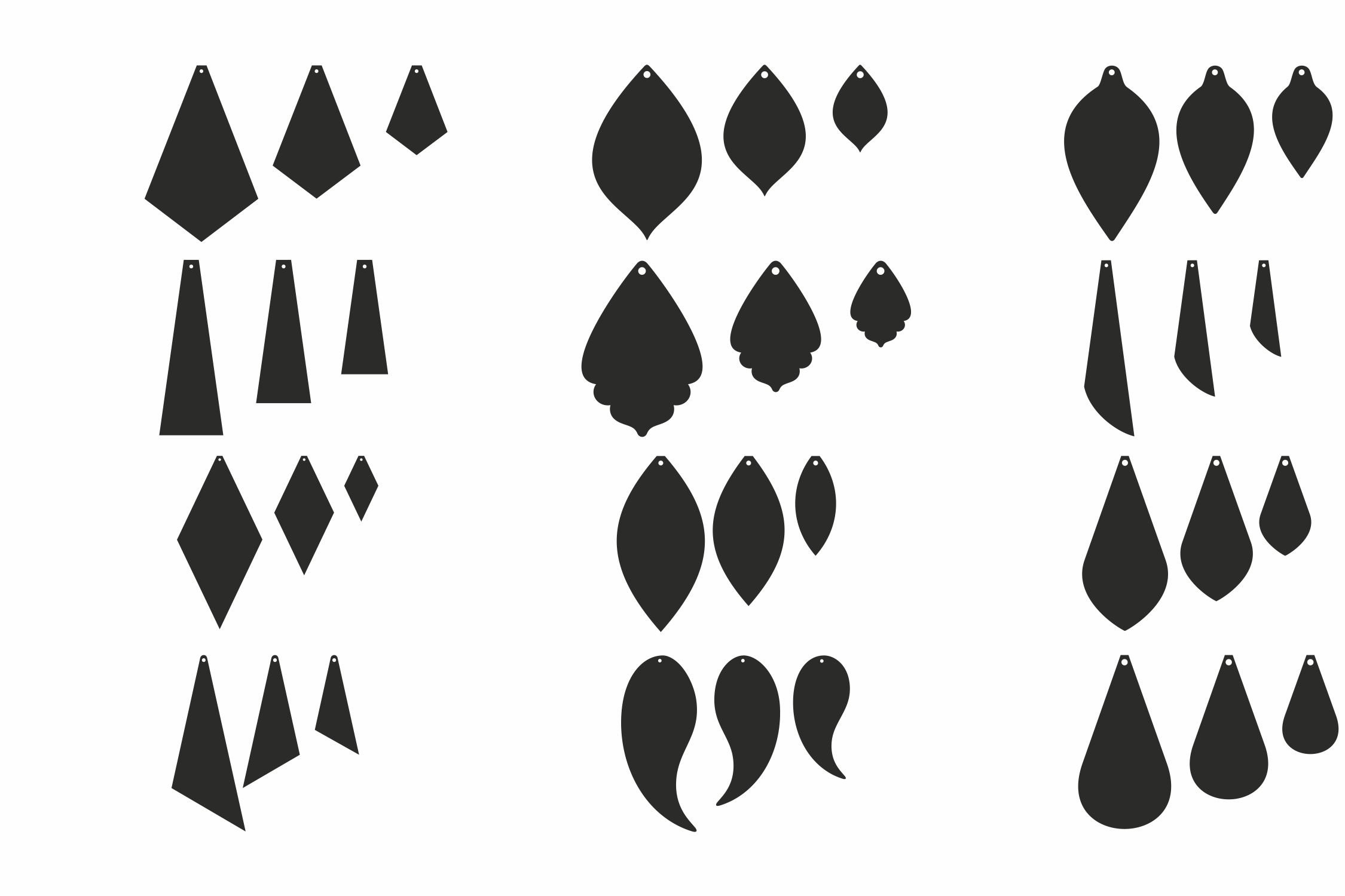 Download Teardrop Earring Template Free Free Svg Cut File