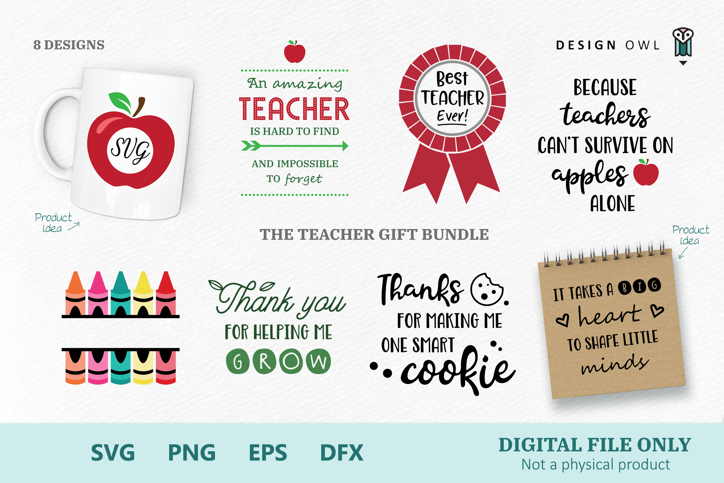 The Teacher Gift Bundle SVG cut files (256749) Cut Files Design