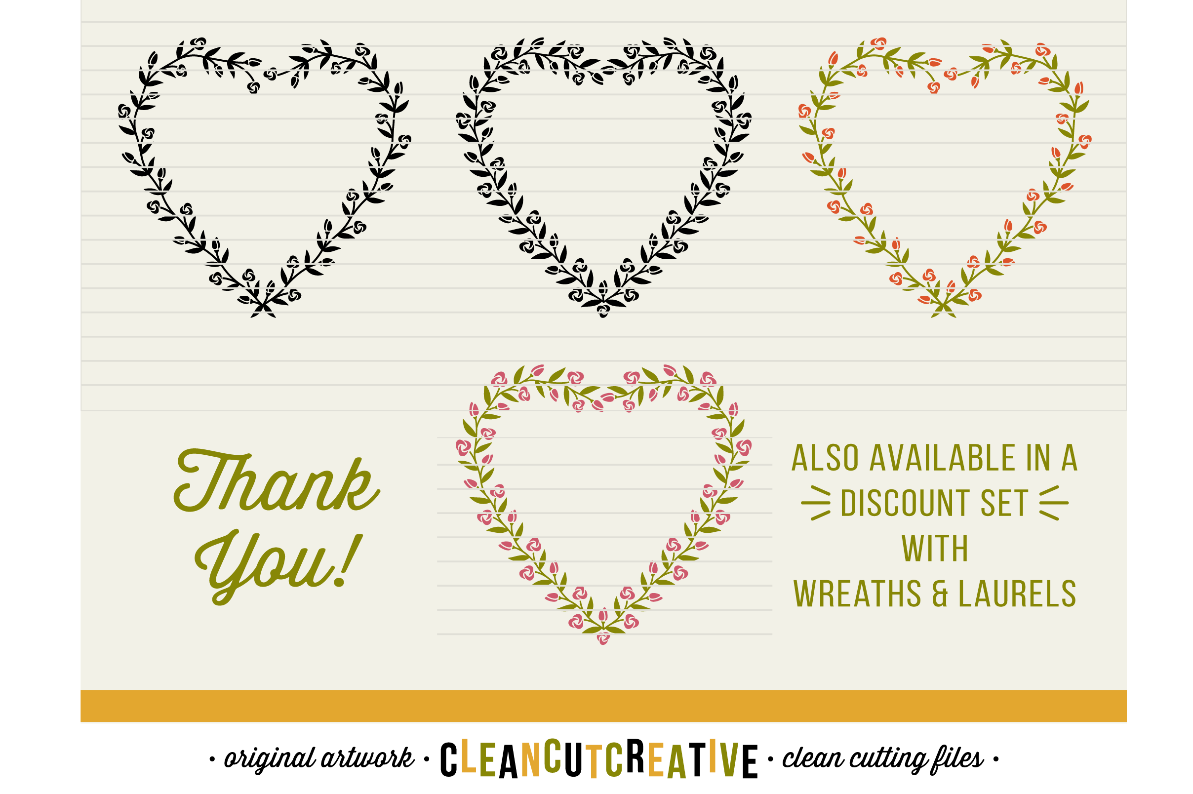 8 svg FLORAL HEARTS floral leaf heart wreath frames - SVG ...