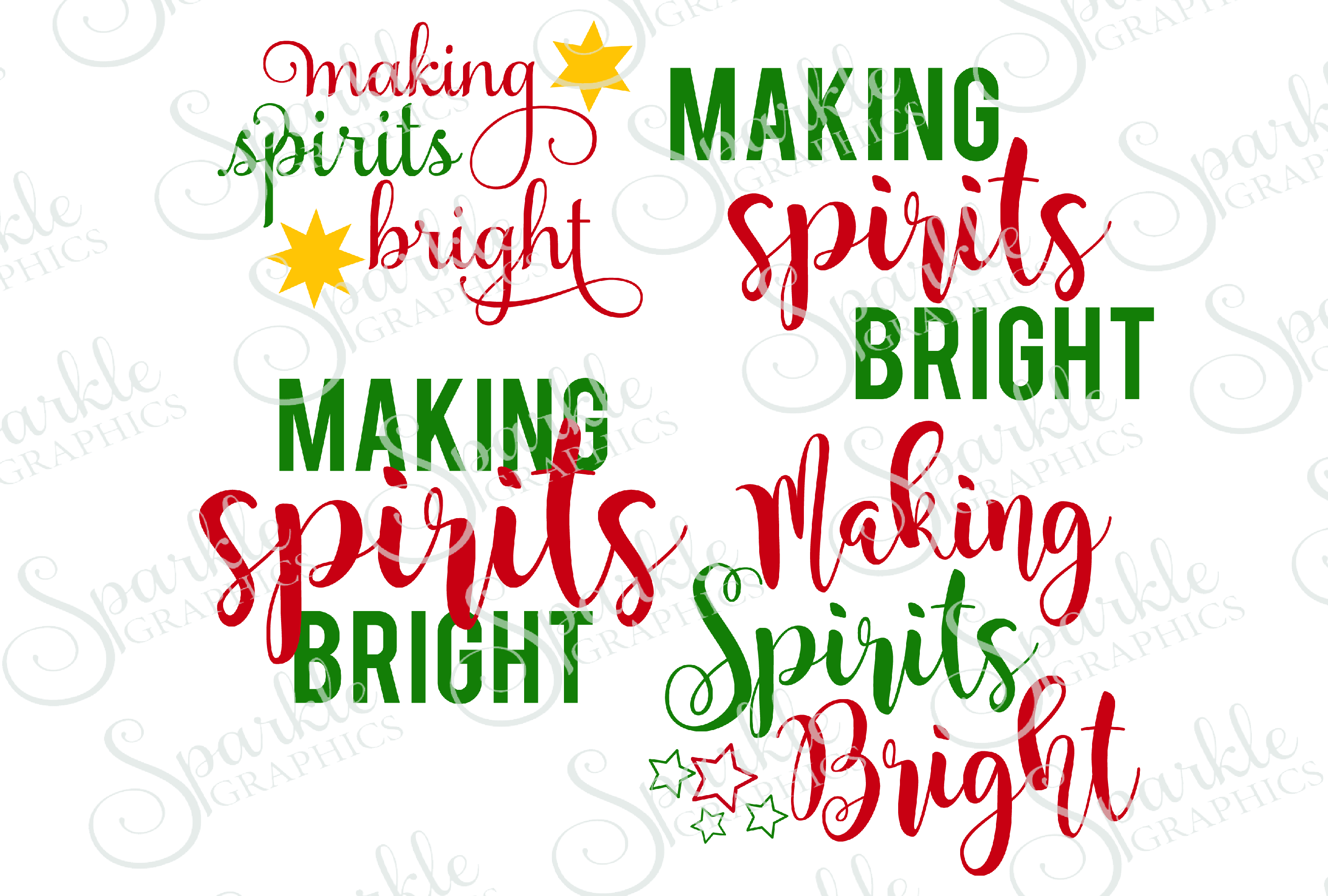 Download Making Spirits Bright File Set | SVG, EPS, DXF, PNG