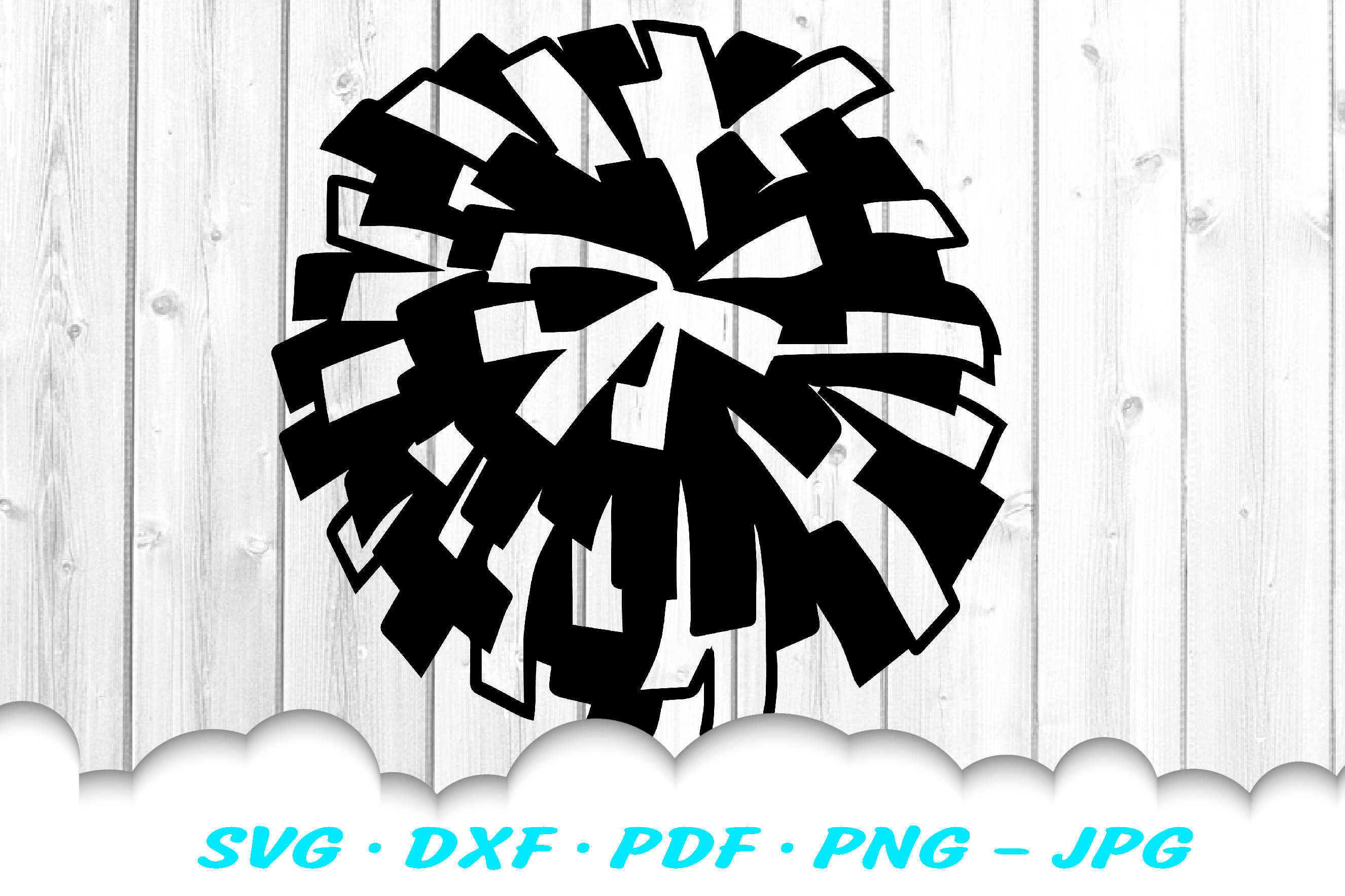 Cheerleader Cheer Megaphone Poms Svg Dxf Cut Files Bundle 407708