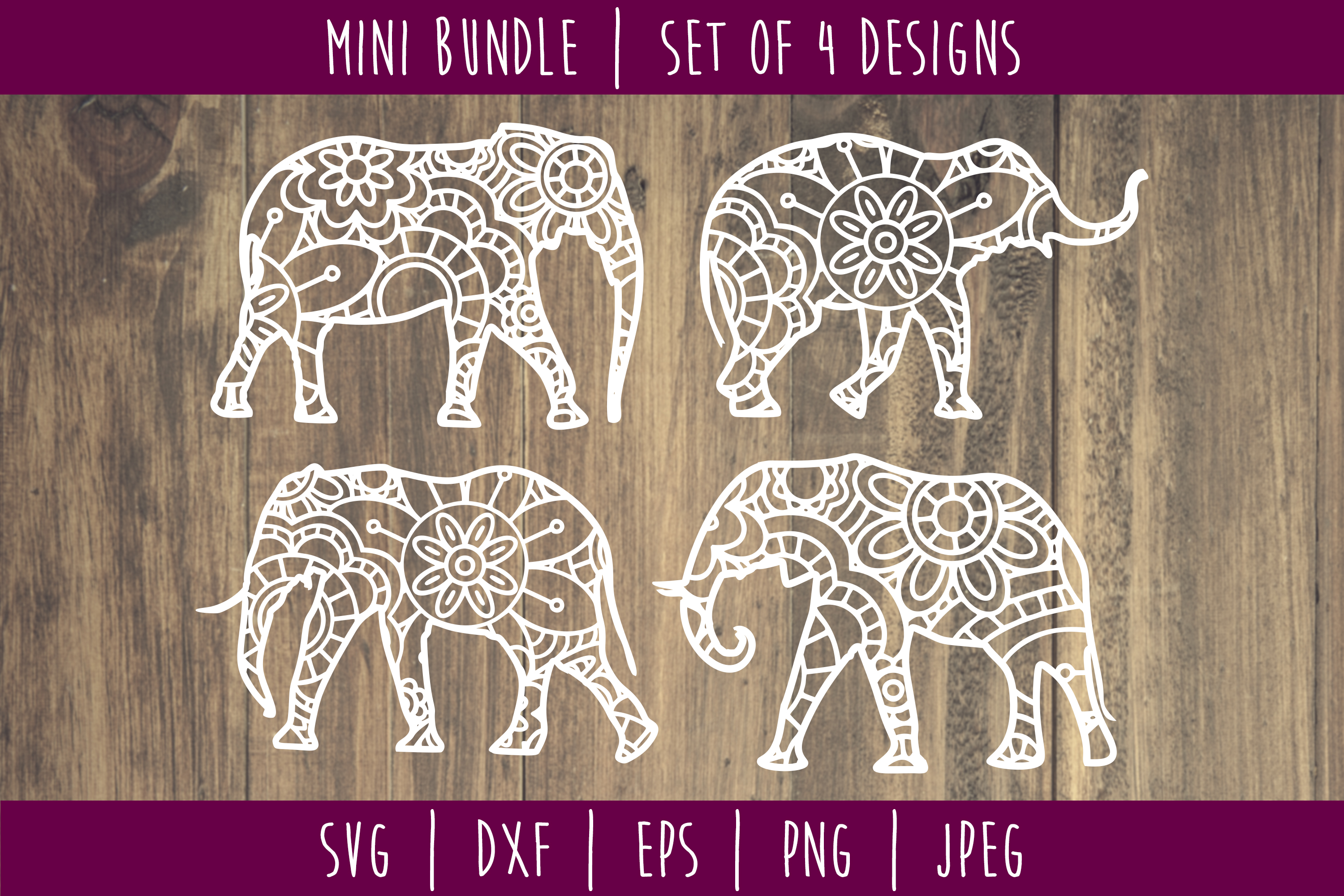 Free Elephant Zentangle Svg Cut File - Cute Elephant Mandala Svg 213510