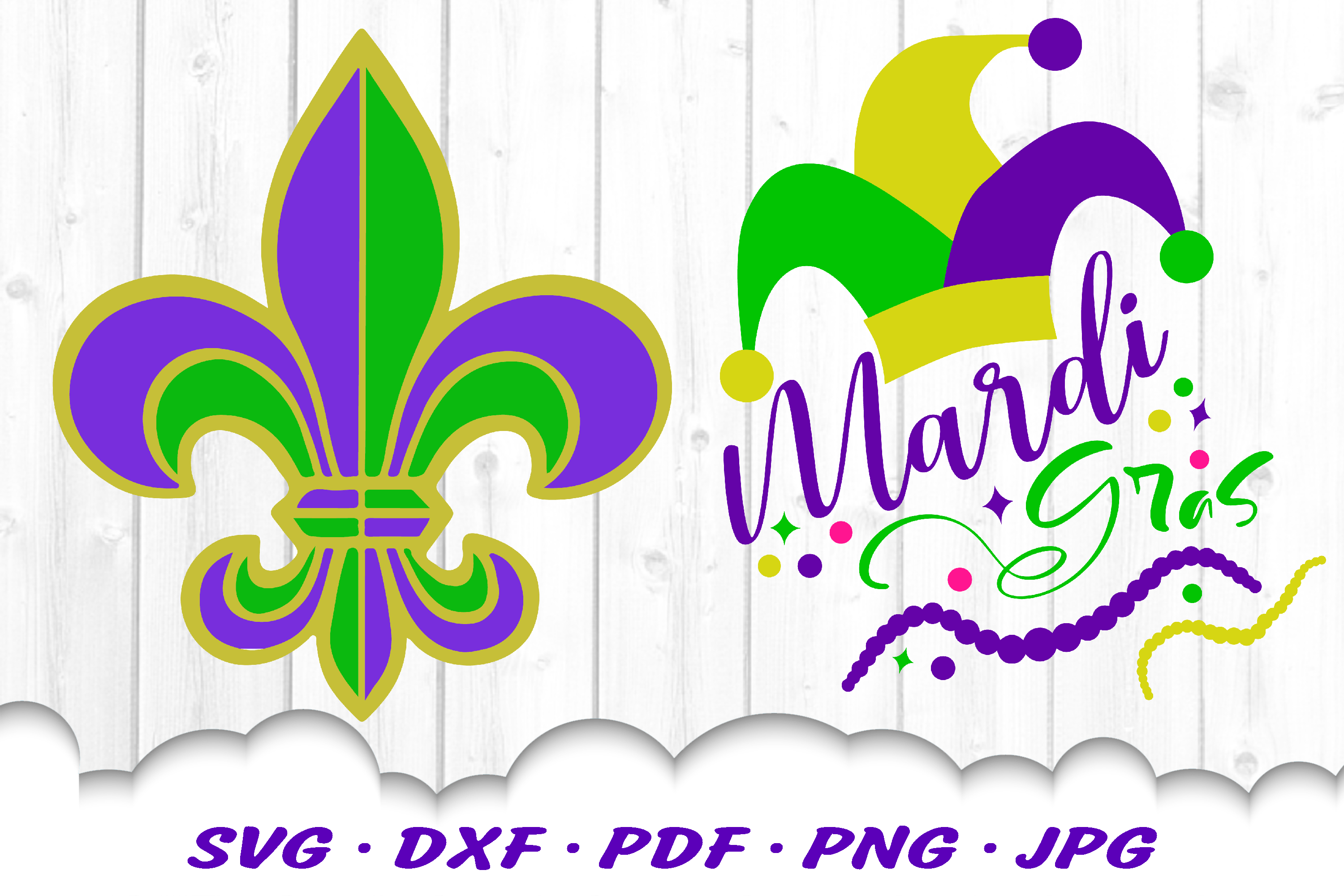 Mardi Gras Svg Dxf Cut Files Bundle