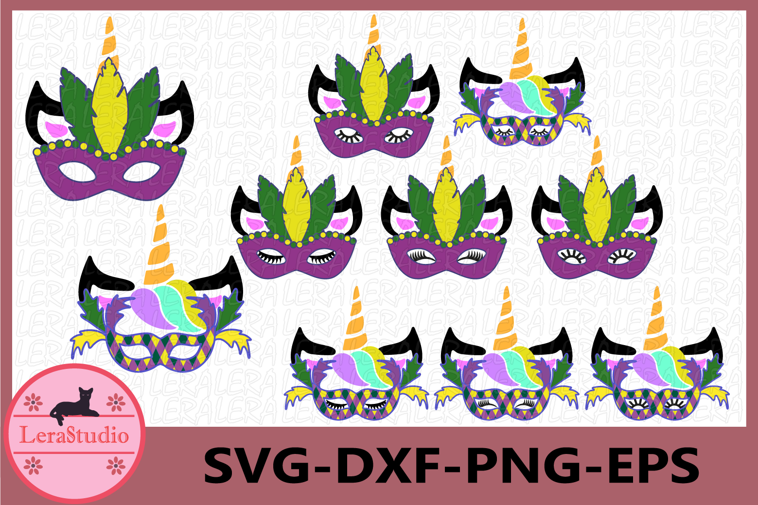 Unicorn Mardi Gras Svg, Mardi Gras Clip Art, Unicorn SVG
