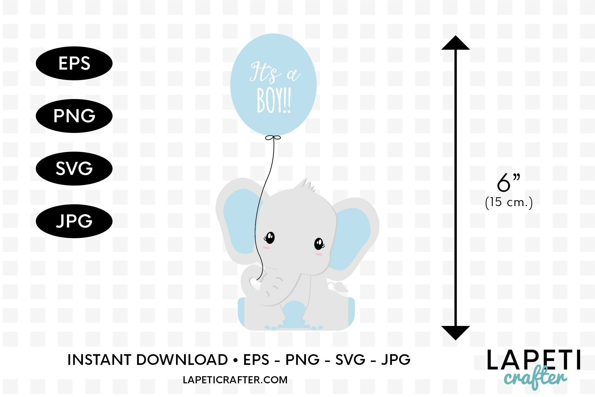 Download Its a boy Elephant clipart, gender reveal, baby shower svg ...