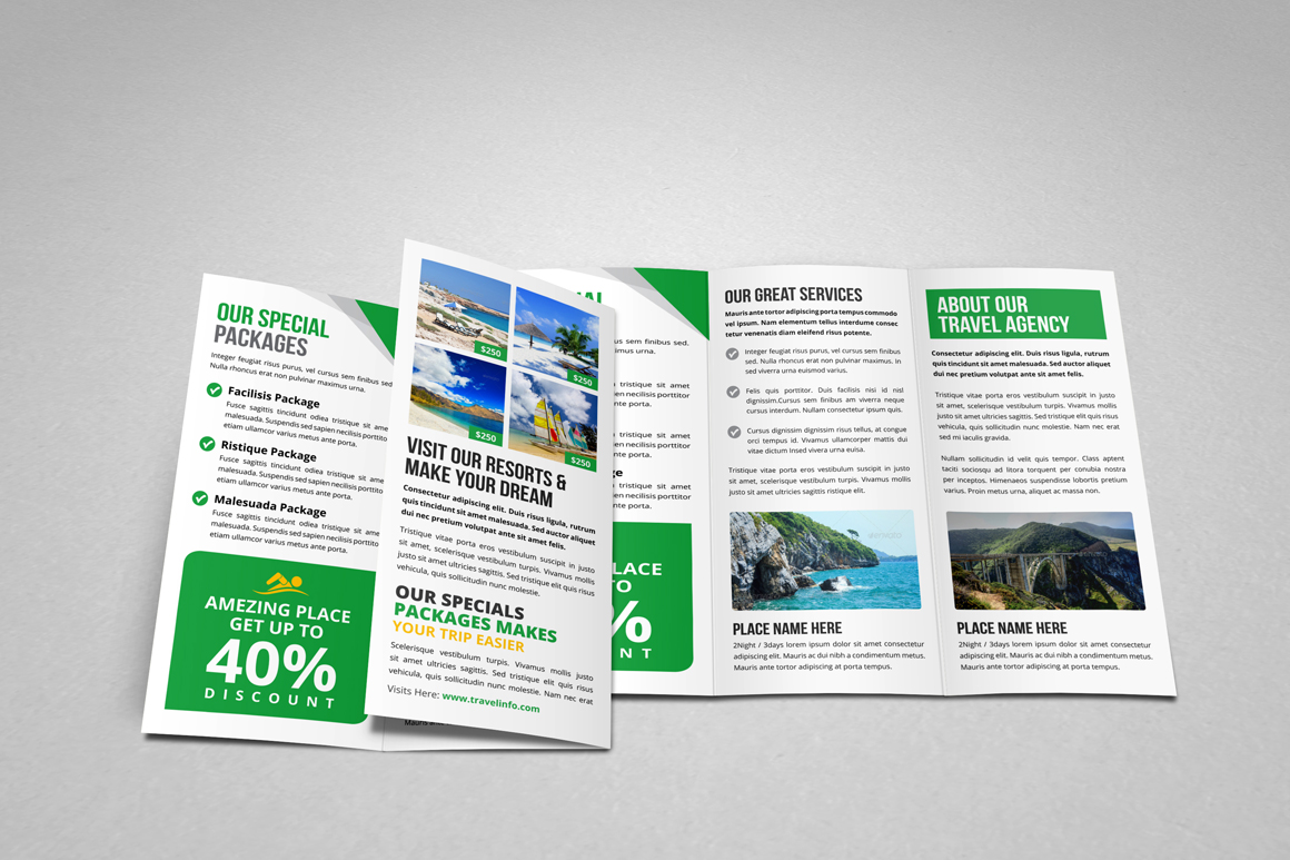 Holiday Travel Bifold & Trifold Brochure (111975) | Brochures | Design ...