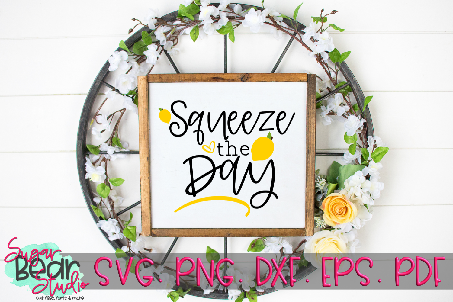 Squeeze The Day - A Lemon Quote SVG (278106) | SVGs | Design Bundles