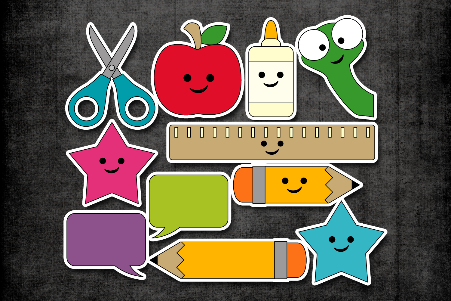 Back To School Supplies Clipart Graphics