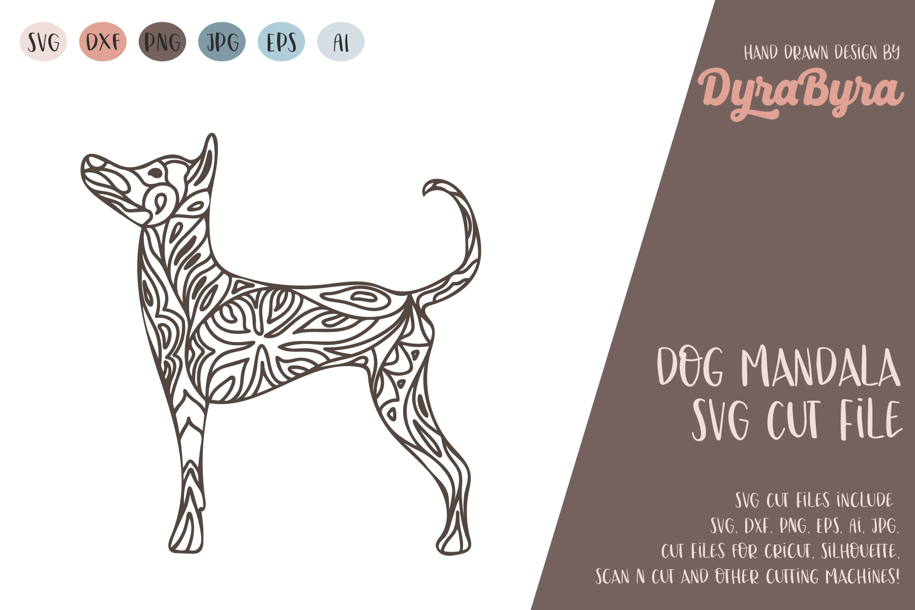 Dog Mandala SVG / Dog SVG / Mandala SVG / Boho SVG