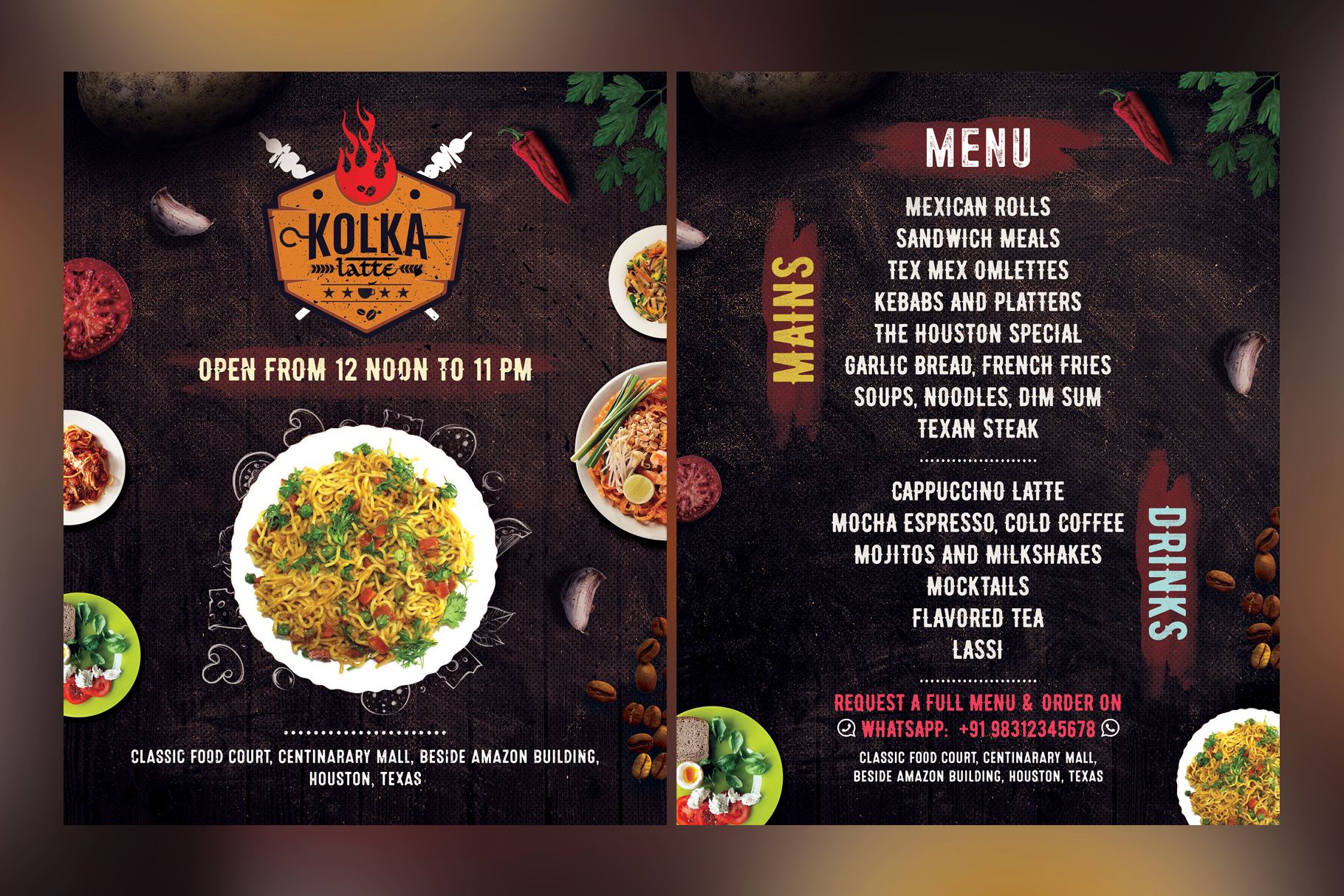 Sample Menu Design Templates