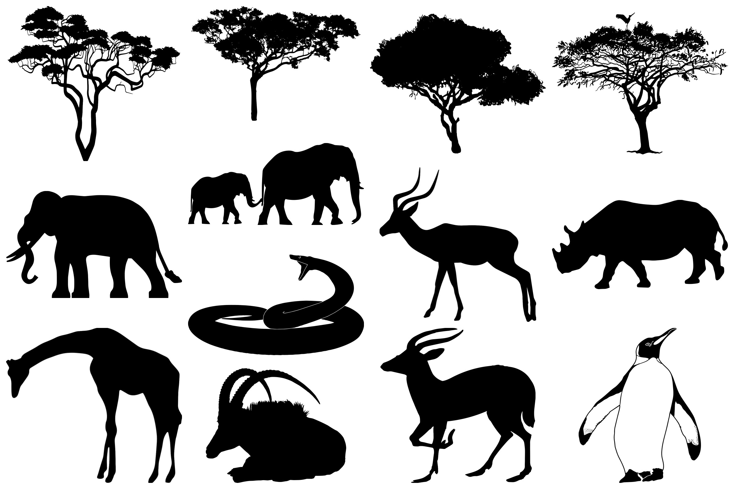 wild-african-animal-silhouettes-ai-eps-png-261637-illustrations