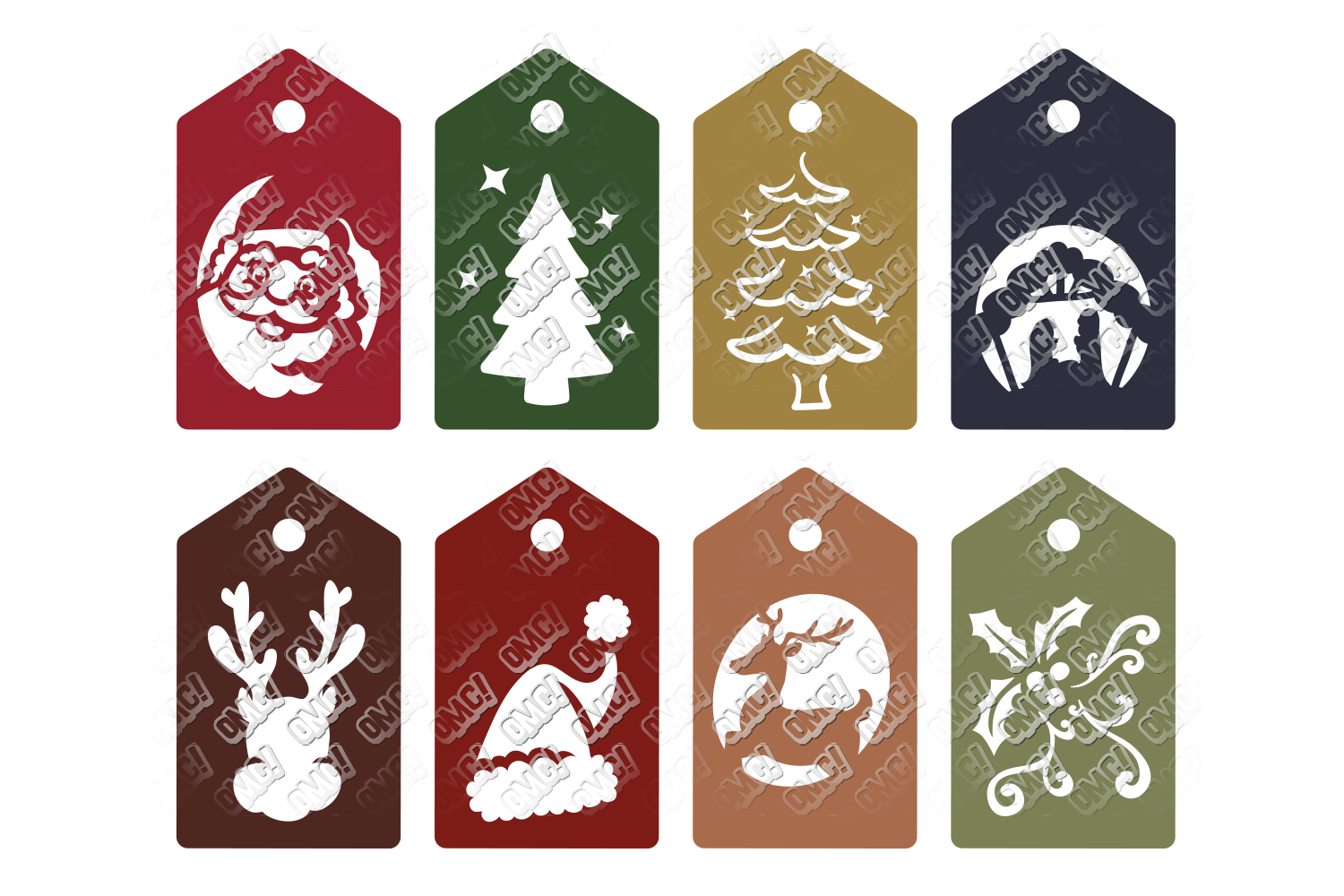 Christmas Tag SVG Gift Presents in SVG, DXF, PNG, EPS, JPEG