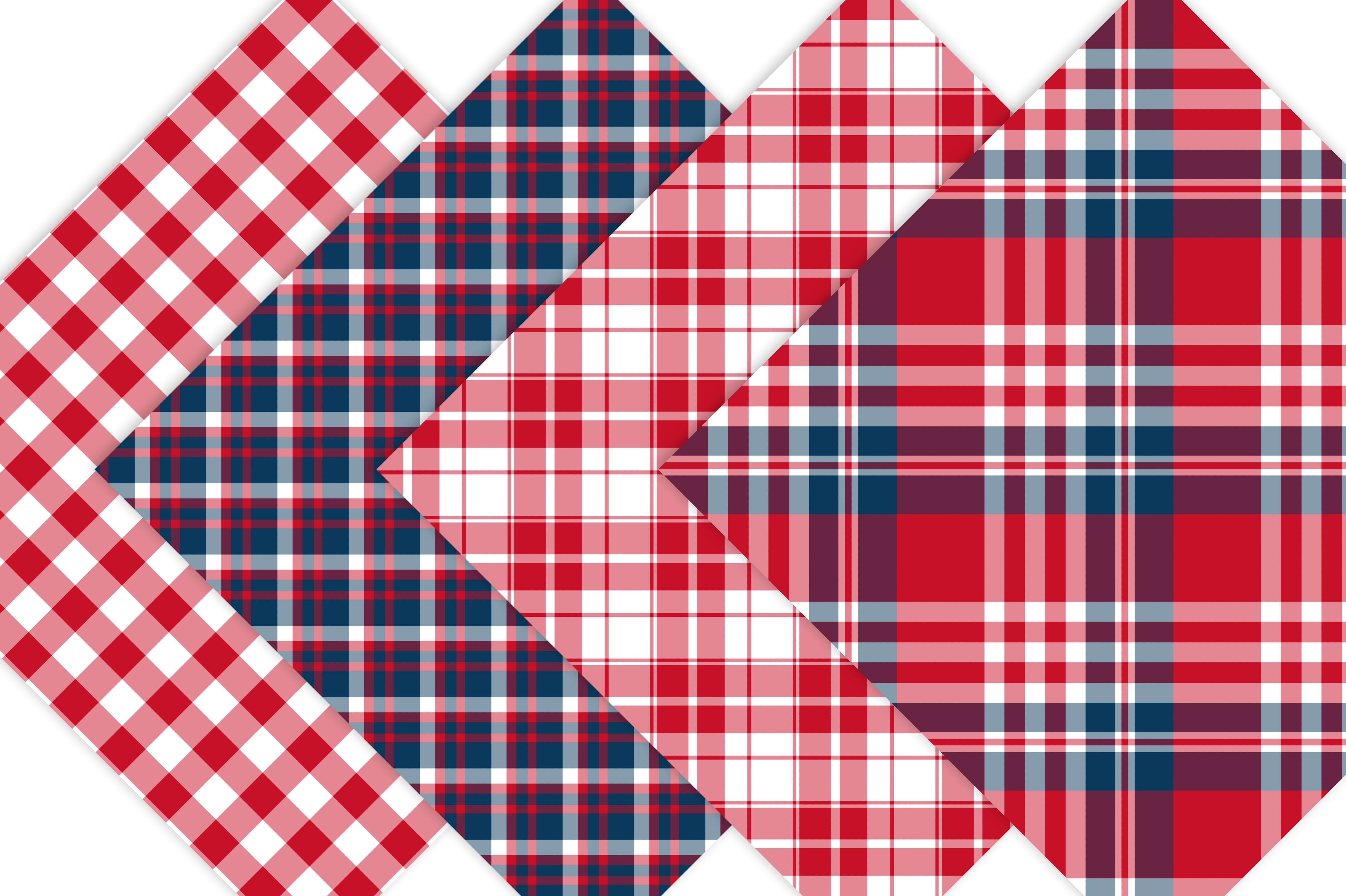 Red White and Blue Plaid Patterns (41369) | Backgrounds ...