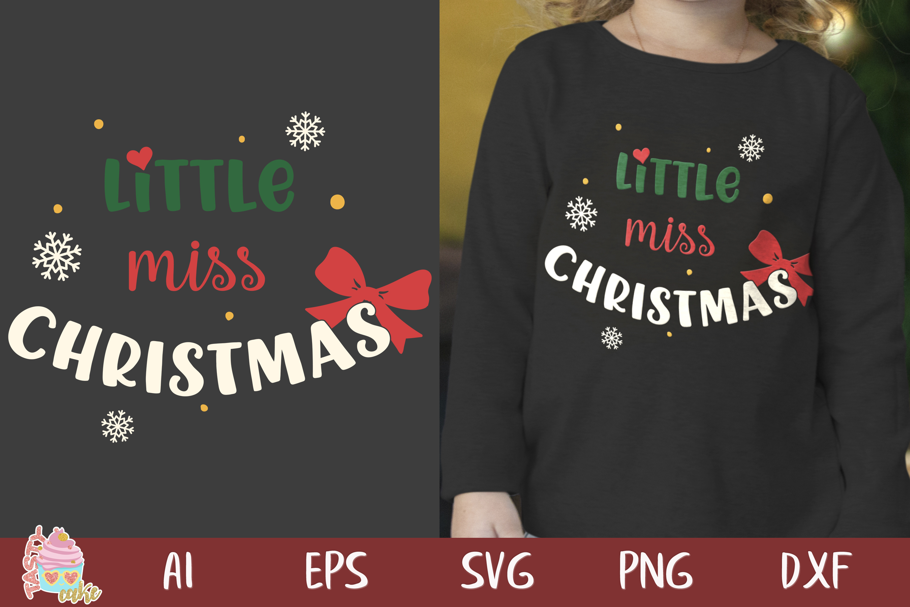 Little Miss Christmas SVG - Christmas SVG
