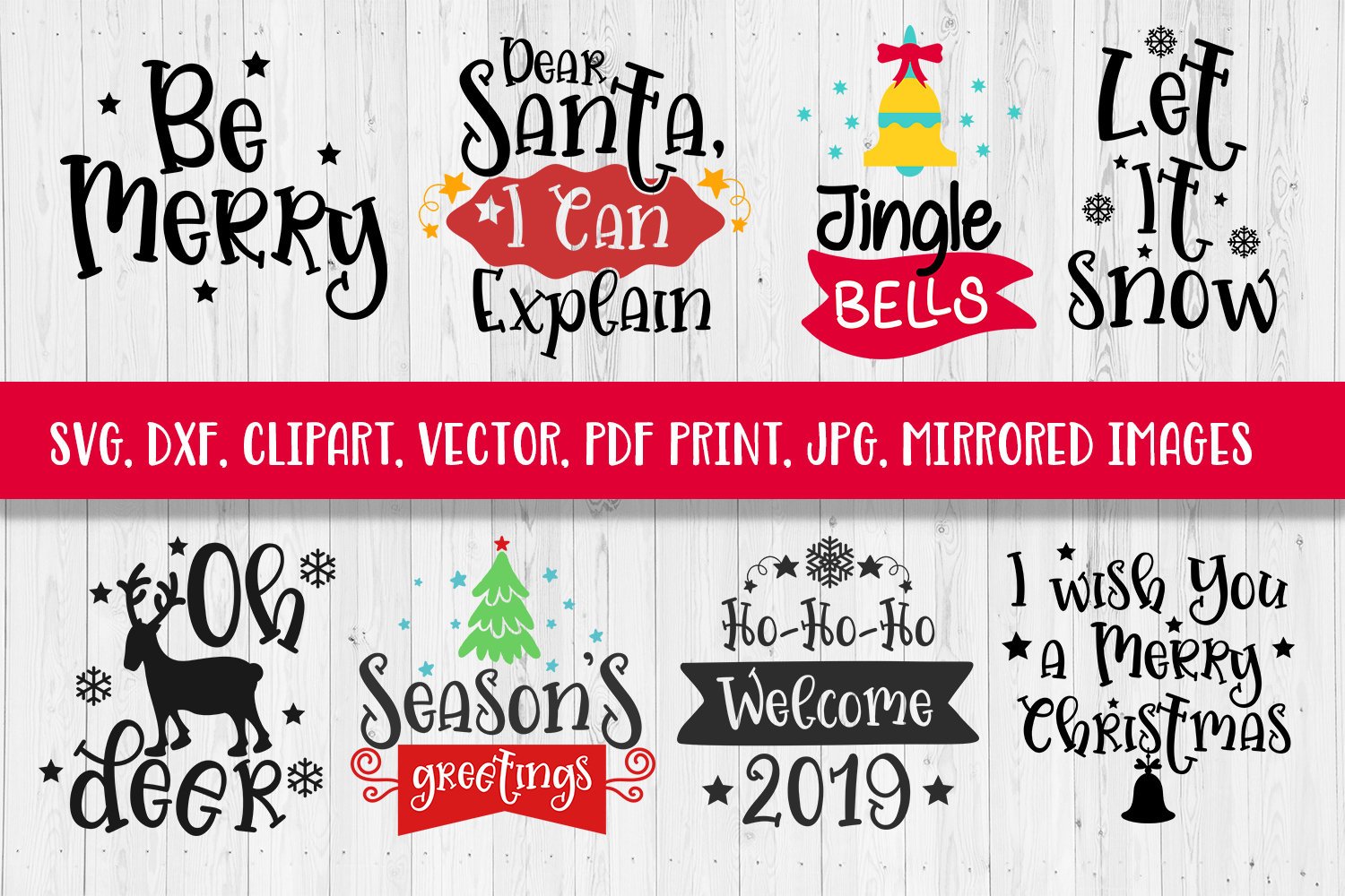 Download SVG Christmas Sayings Bundle SVG DXF CLIPART VECTOR PRINT ...