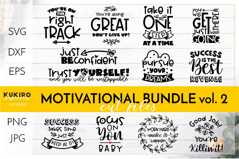 Download Motivational Quotes SVG BUNDLE - Work motivation cut files