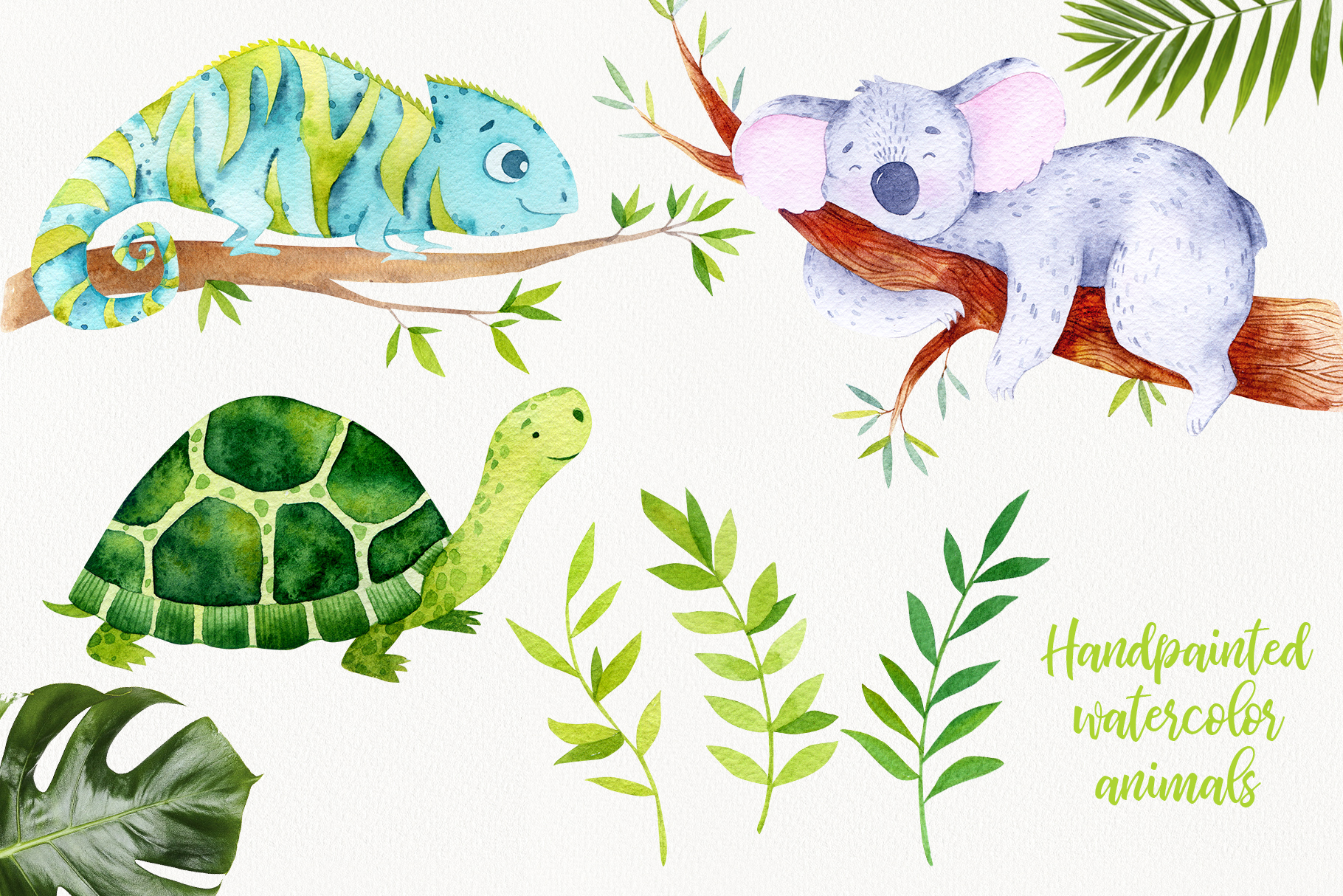 Watercolor Jungle Animals