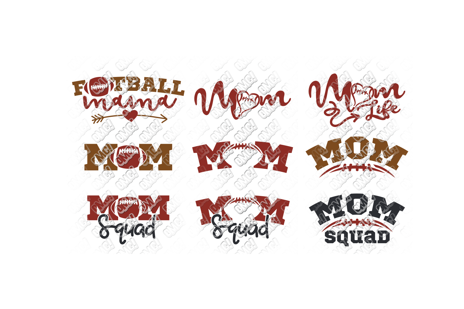 Download Football SVG Monogram Bundle in SVG, DXF, PNG, EPS, JPG (129804) | Cut Files | Design Bundles