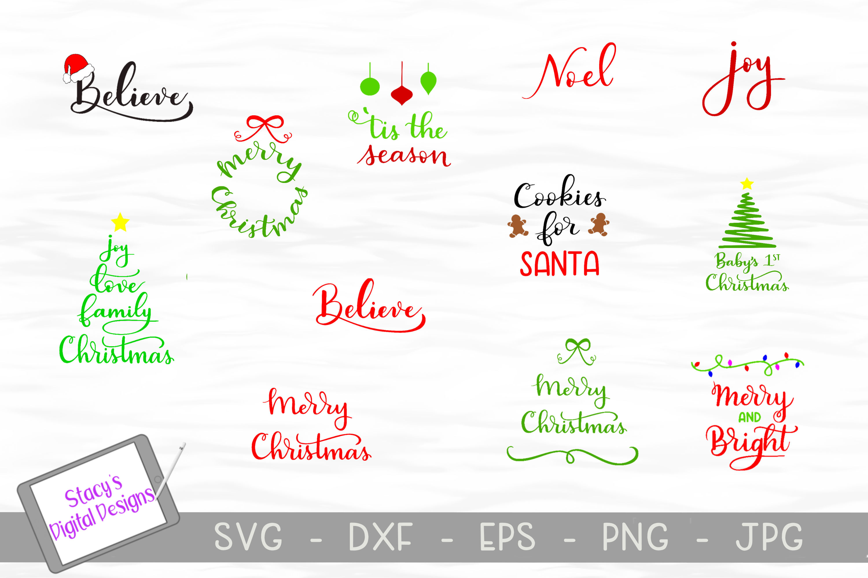 Christmas SVG bundle - Volume 2 / 12 Christmas SVG designs