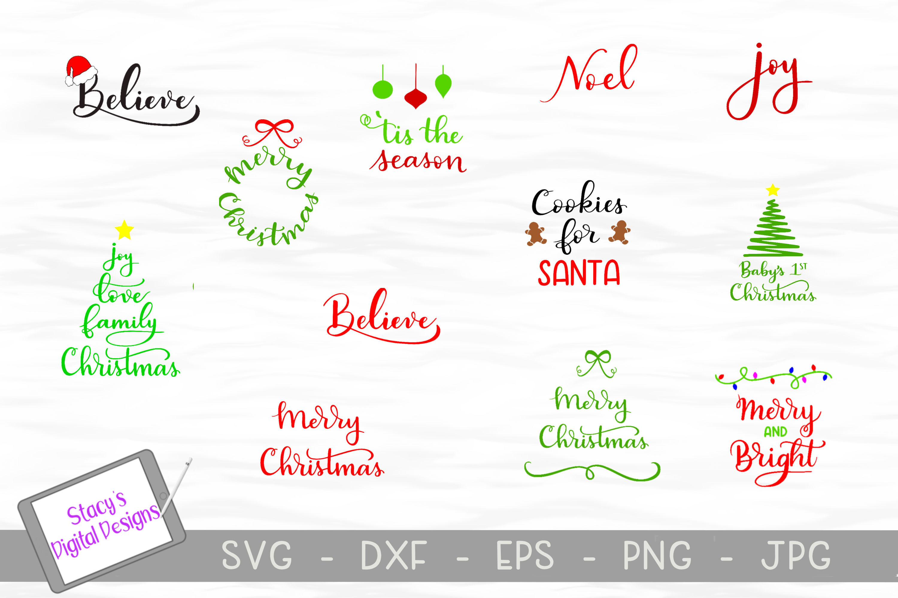 Download Christmas SVG bundle - Volume 2 / 12 Christmas SVG designs