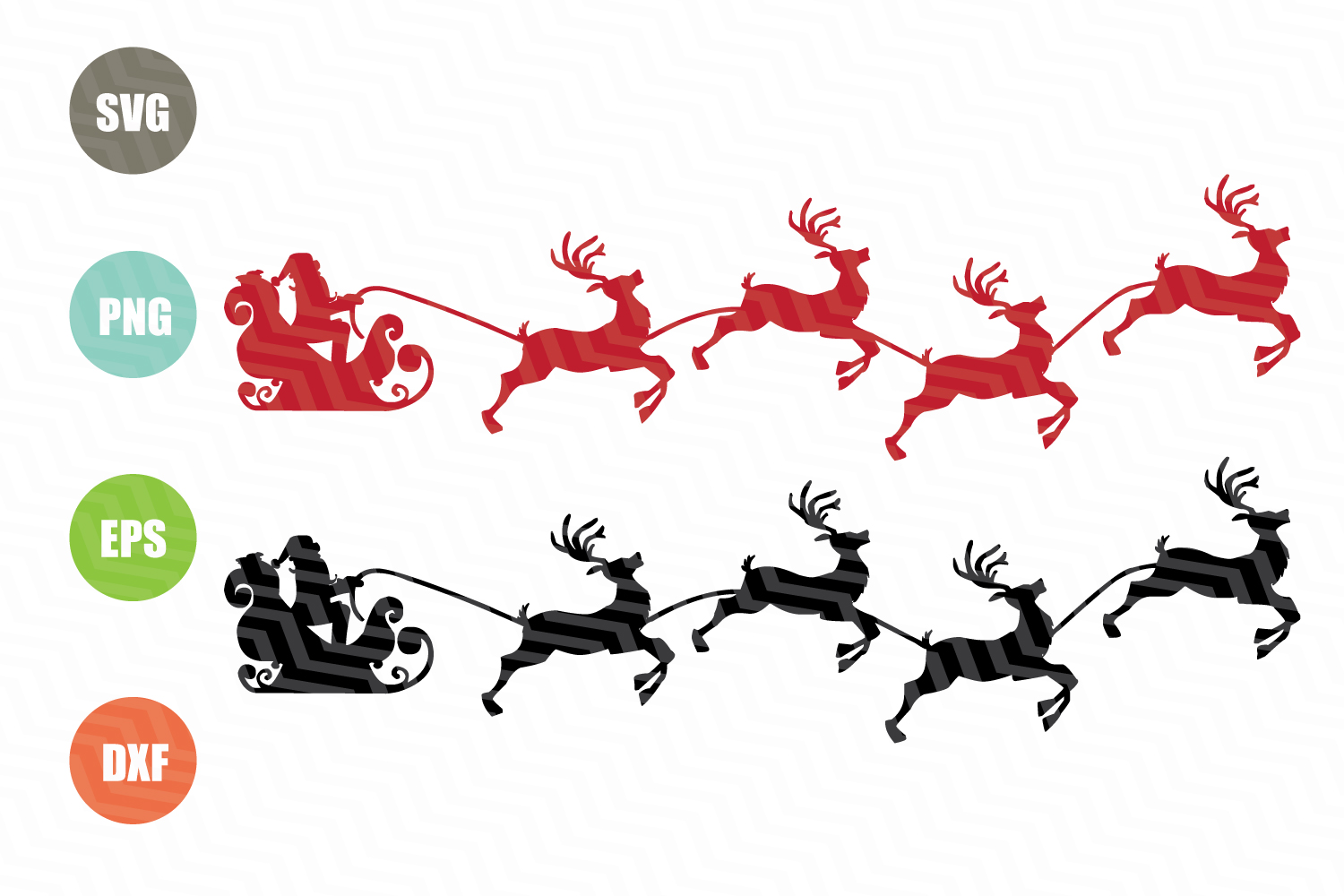 Download Santa Claus With Reindeer SVG (44702) | SVGs | Design Bundles