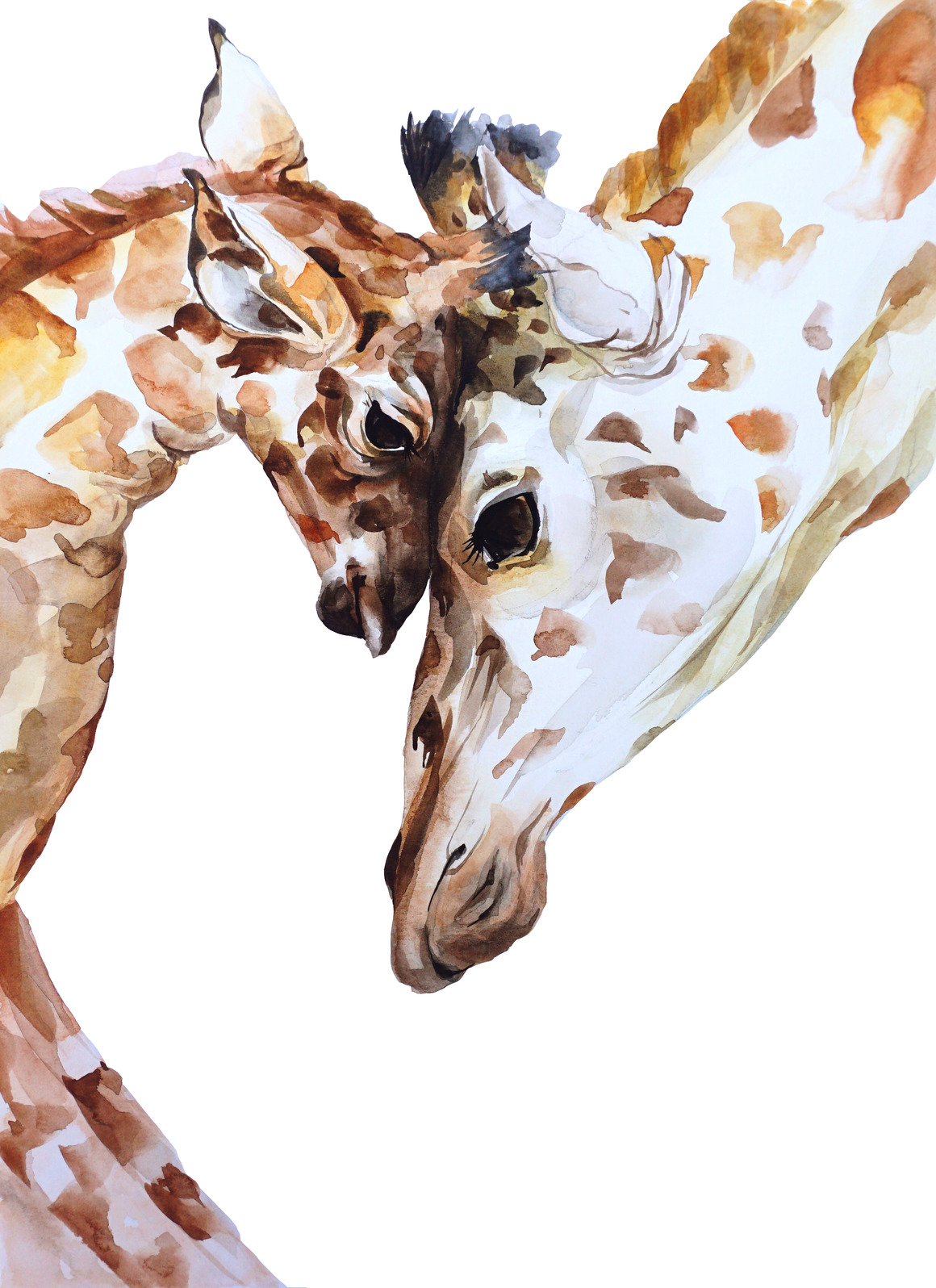 Watercolor giraffe