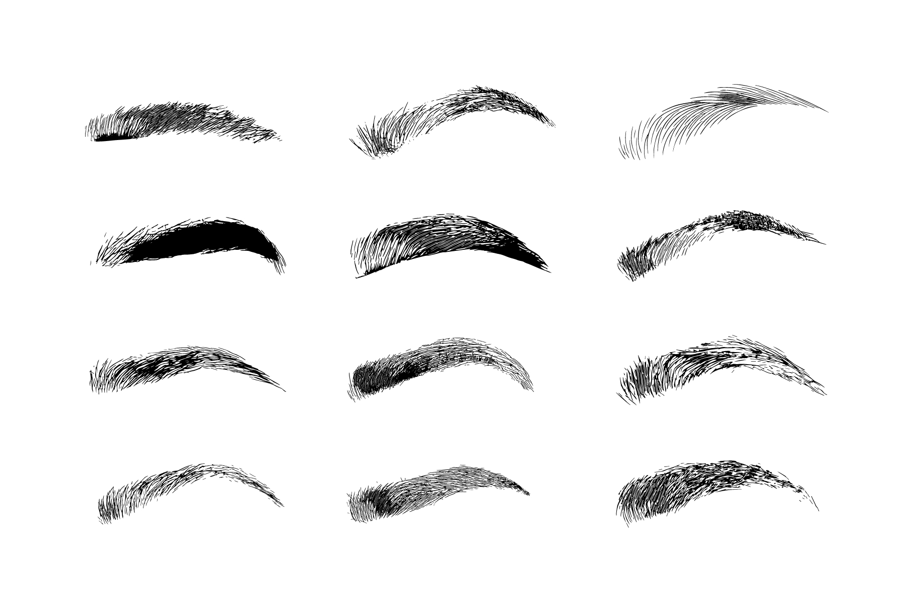 different eyebrow shapes pictures