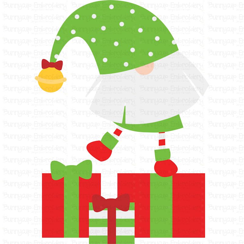 Download Christmas Gnome on Gifts - SVG, Clipart, Printable File
