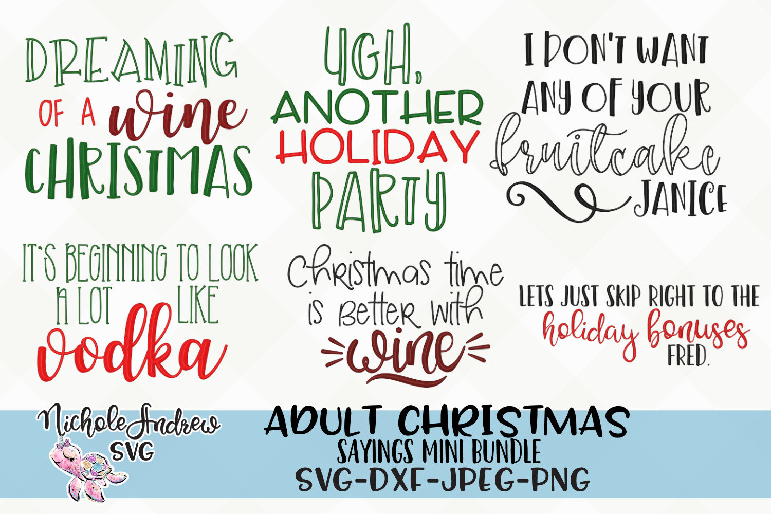 Download The Original Adult Christmas saying SVG bundle for crafters
