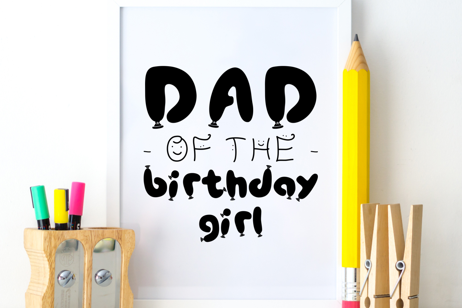 Download Birthday T-Shirt Print Design / Dad of Birthday Girl SVG ...