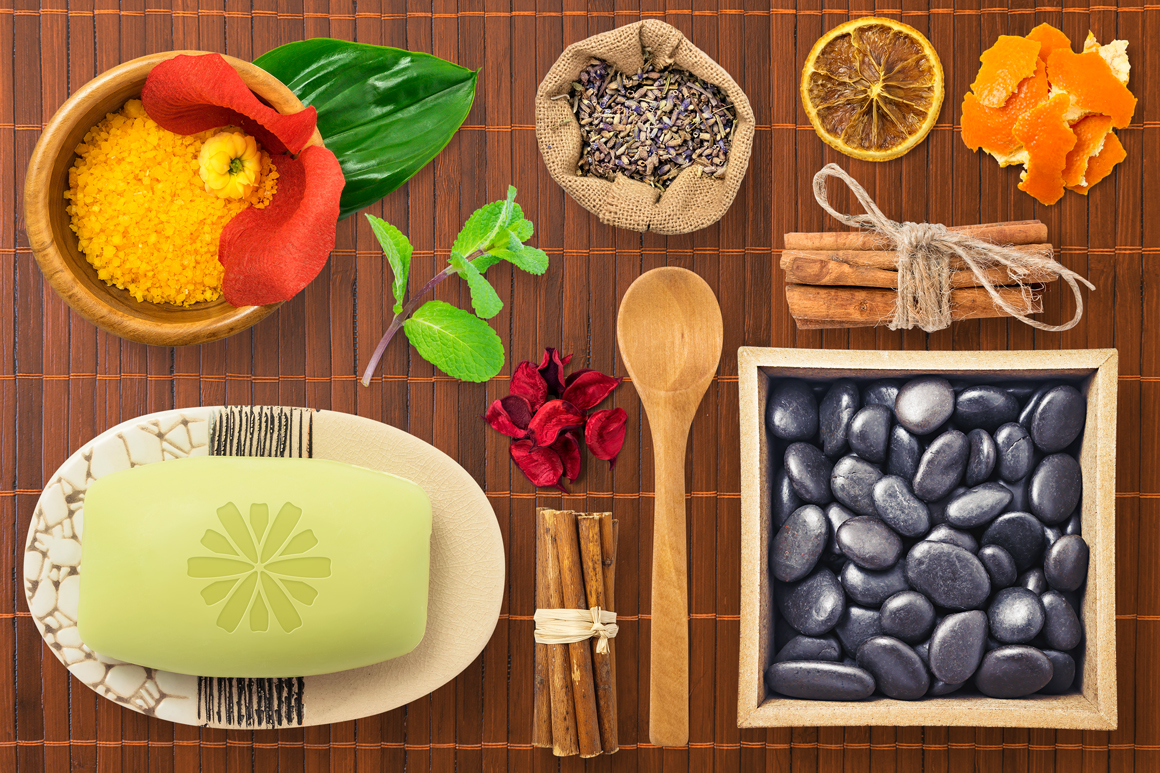 Isolated Spa Items (32187) Objects Design Bundles