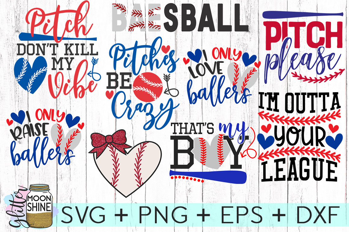 Download Big Baseball Bundle SVG DXF PNG EPS Cutting Files