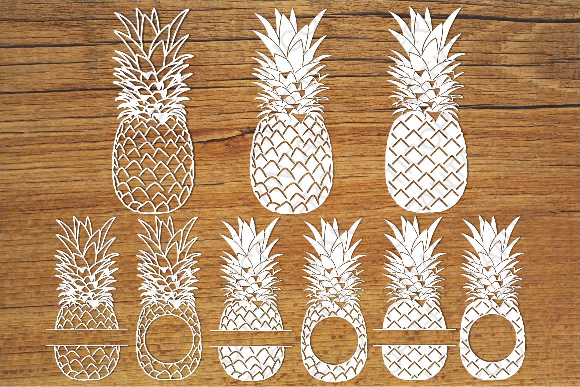 Pineapples SVG files for Silhouette Cameo and Cricut.