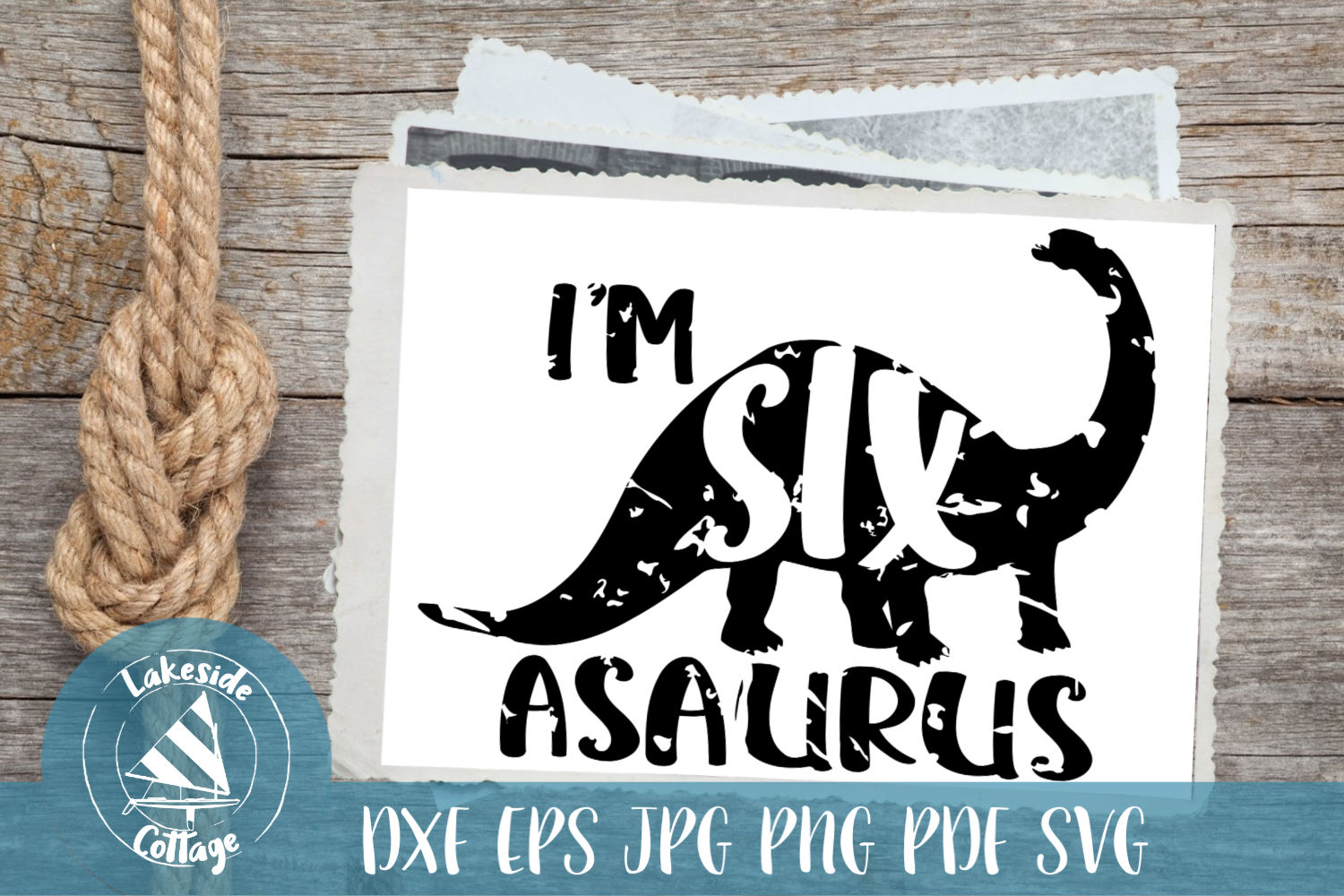 I'm Six Asaurus- Dinosaur Inspired 6th Birthday SVG (188992) | SVGs
