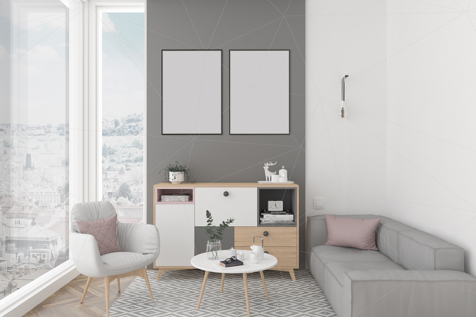 Download Interior mockup bundle - blank wall mock up (133878 ...