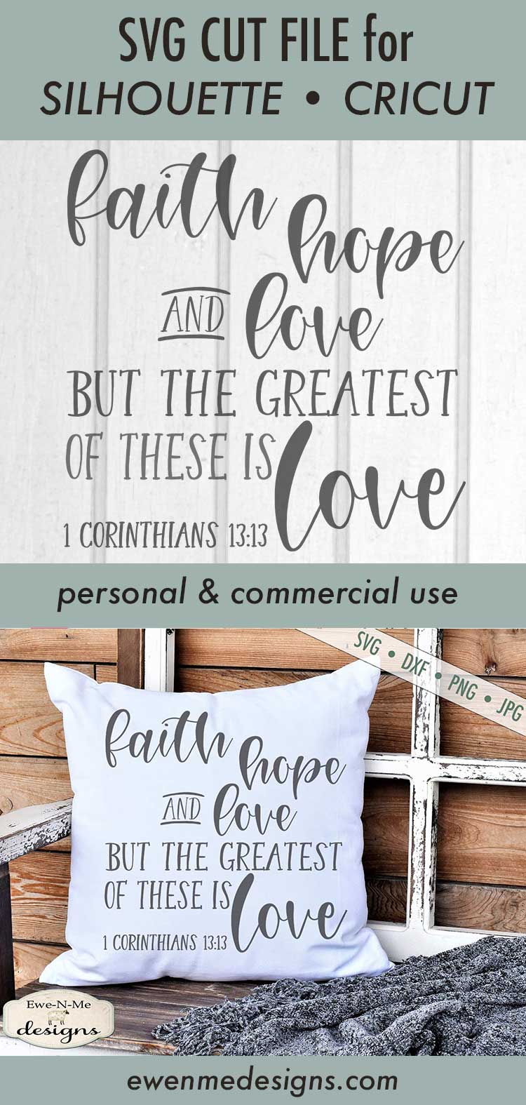 Download Faith Hope Love - Greatest is Love SVG DXF Cut File