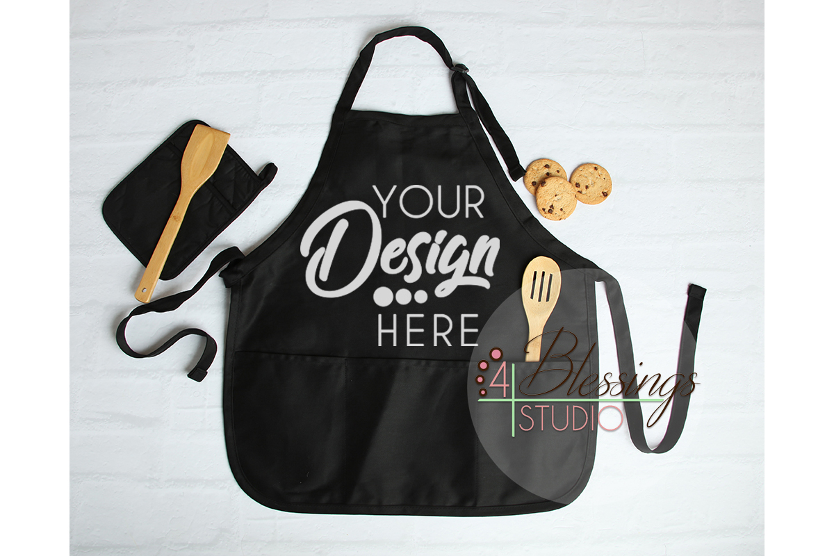 Download Apron Mockup, Blank Apron Template, Black Apron Mock Up