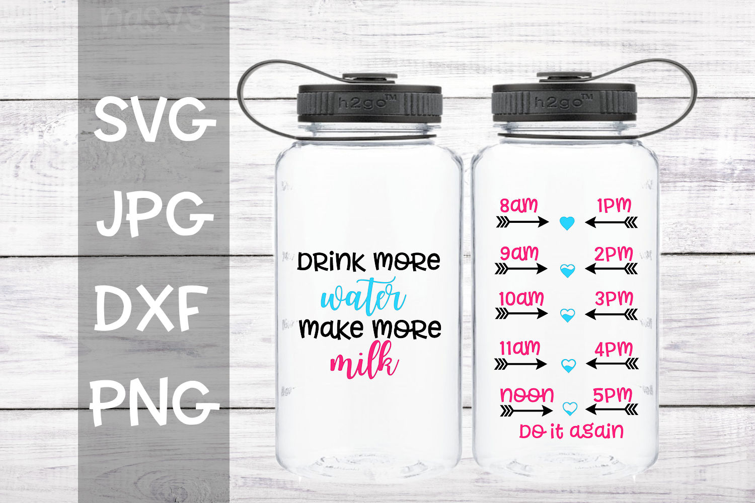 Download Drink more water, make more milk, water bottle, svg