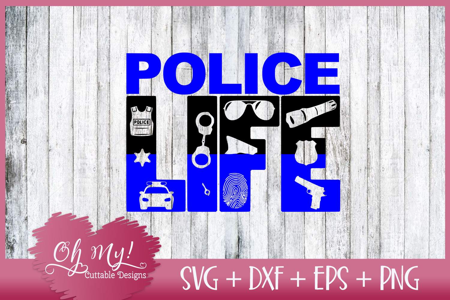 Download Police Life - SVG DXF EPS PNG Cutting File (39342) | SVGs | Design Bundles