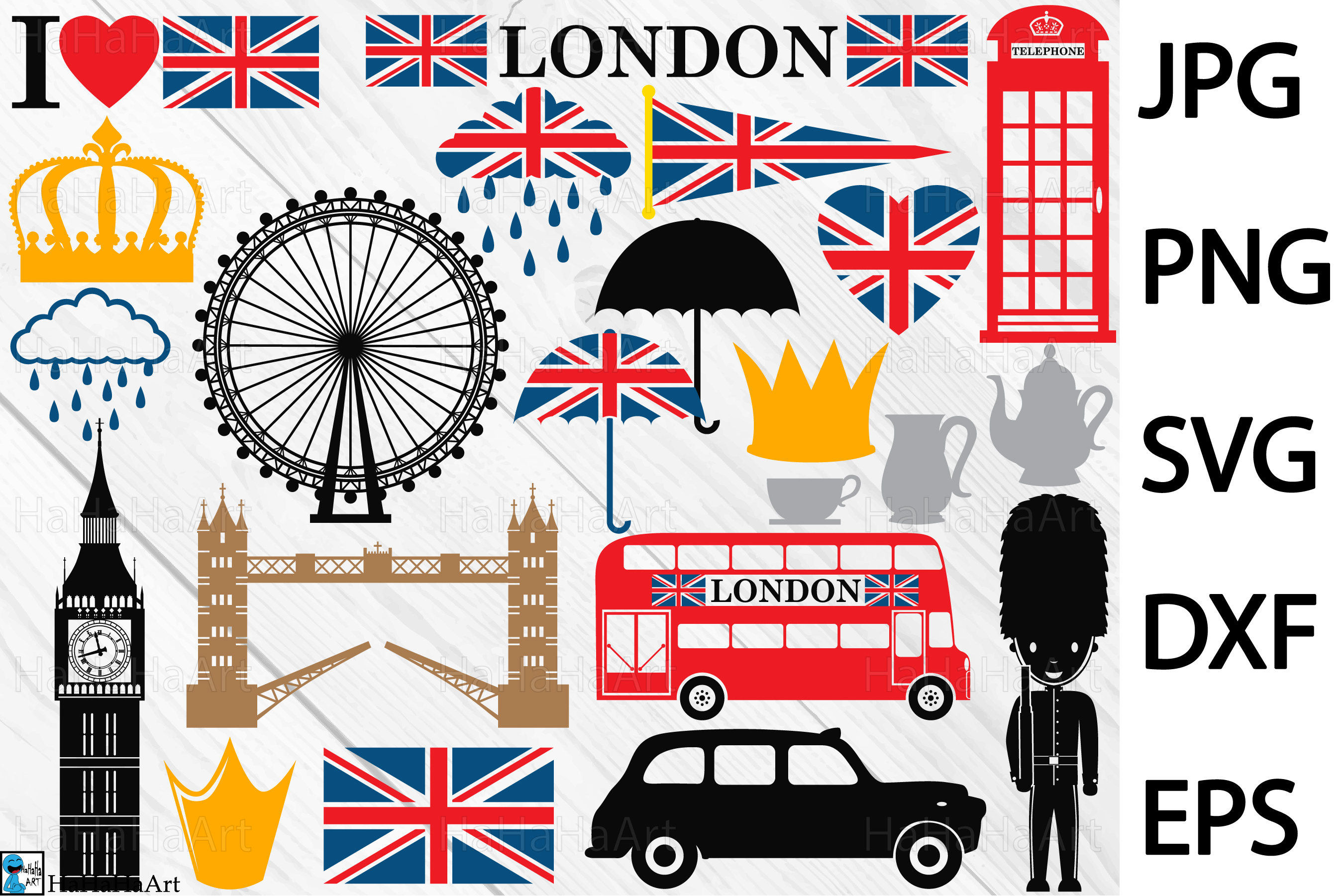 UK London - Clip art / Cutting Files 204c