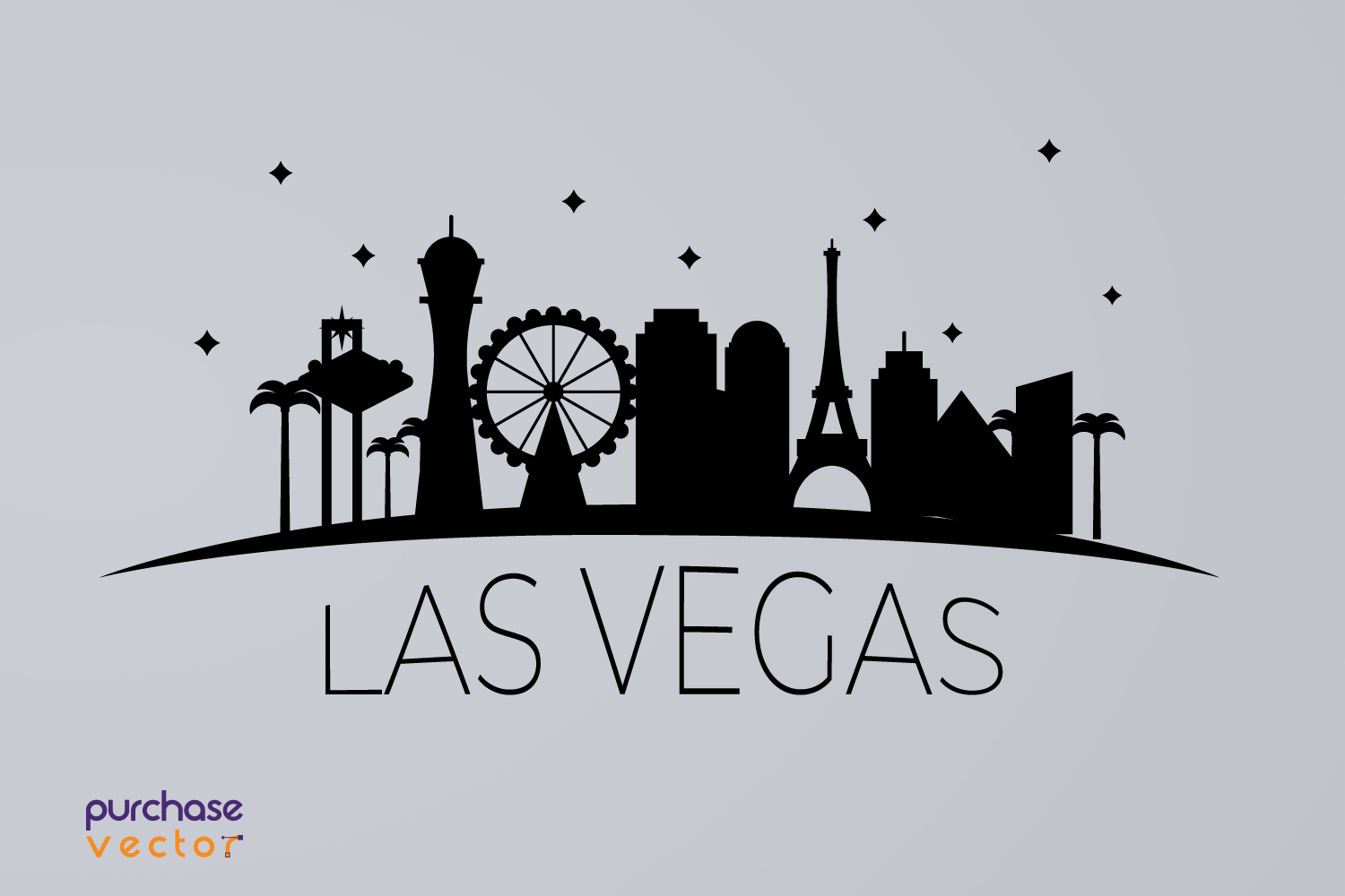 Download SVG- Las Vegas Skyline Cut file (244120) | SVGs | Design ...