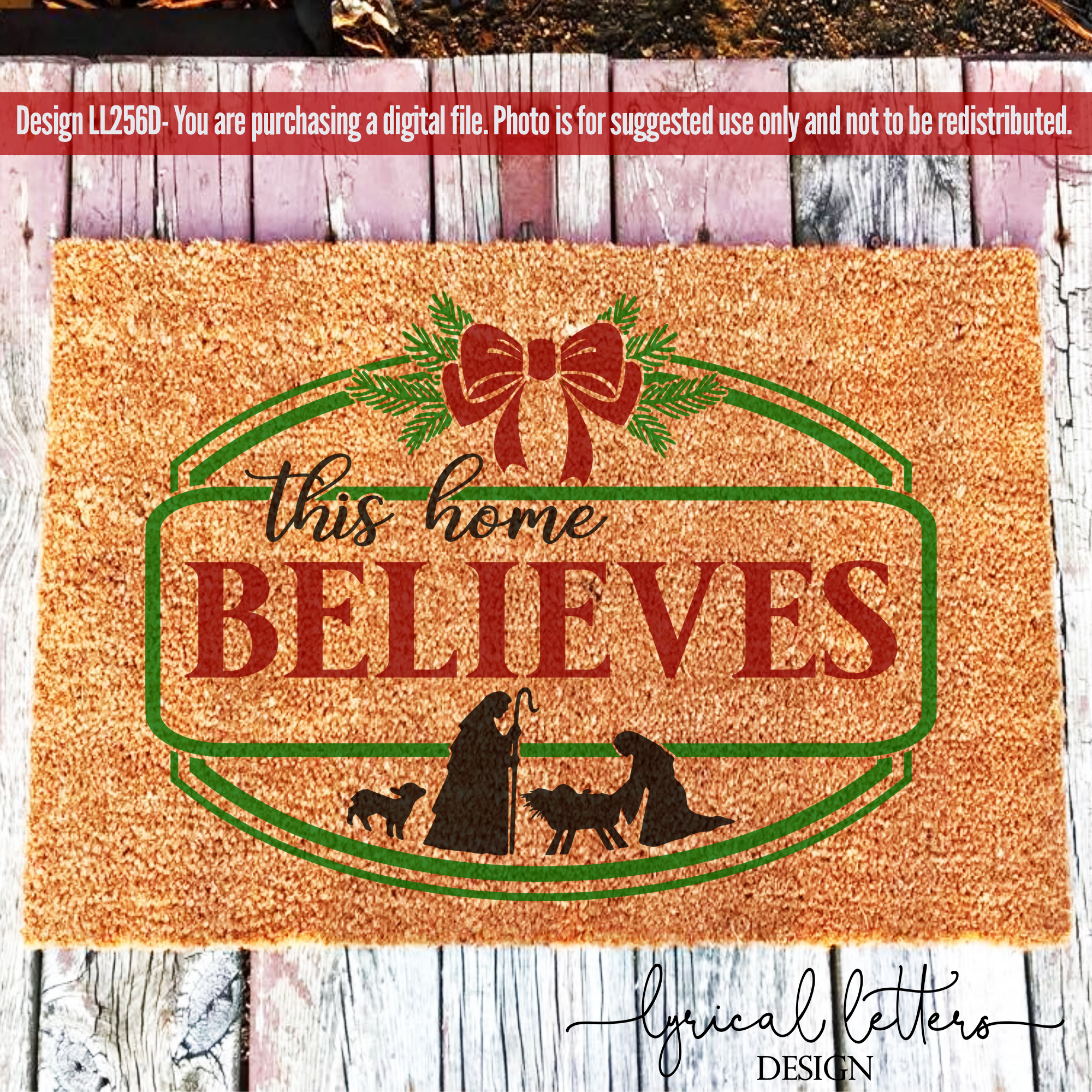 Farmhouse Christmas This Home Believes SVG DXF LL256D ...