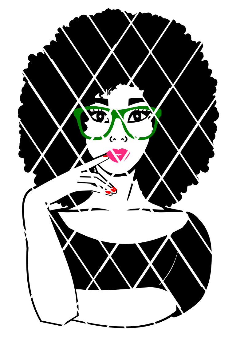 Free Free 141 Black Woman With Glasses Svg Free SVG PNG EPS DXF File