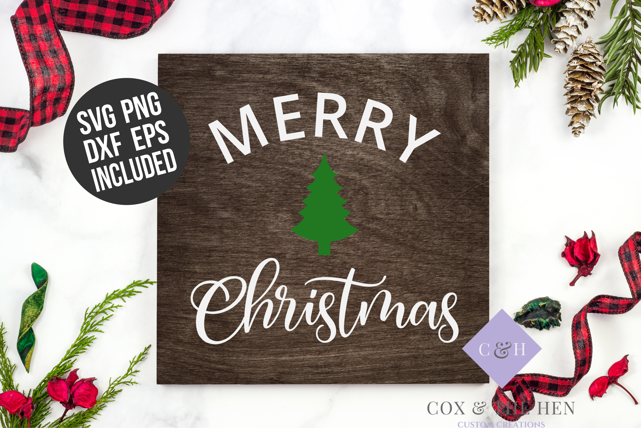 Merry christmas wood sign stencil svg