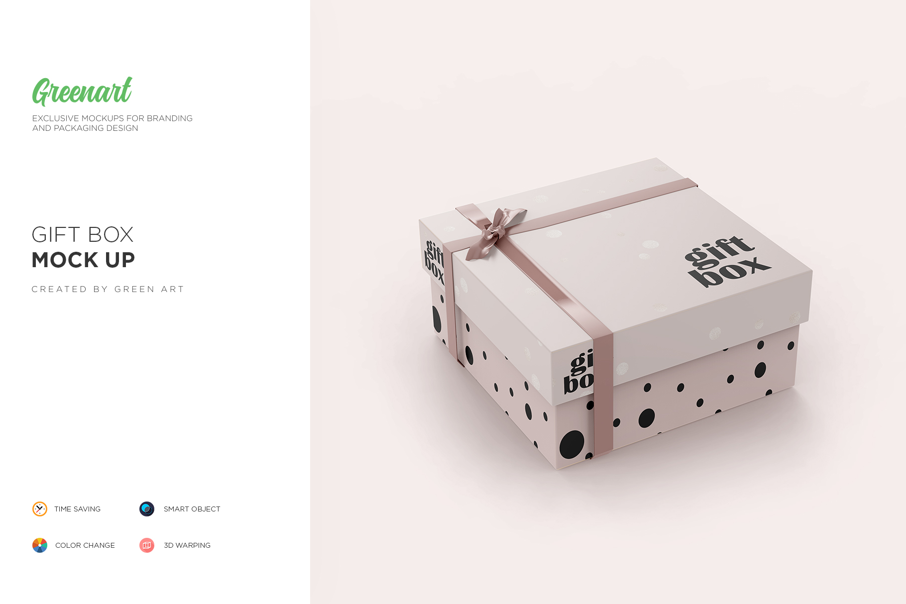 Download Large Carton Gift Box Mockup (148897) | Mock Ups | Design ...