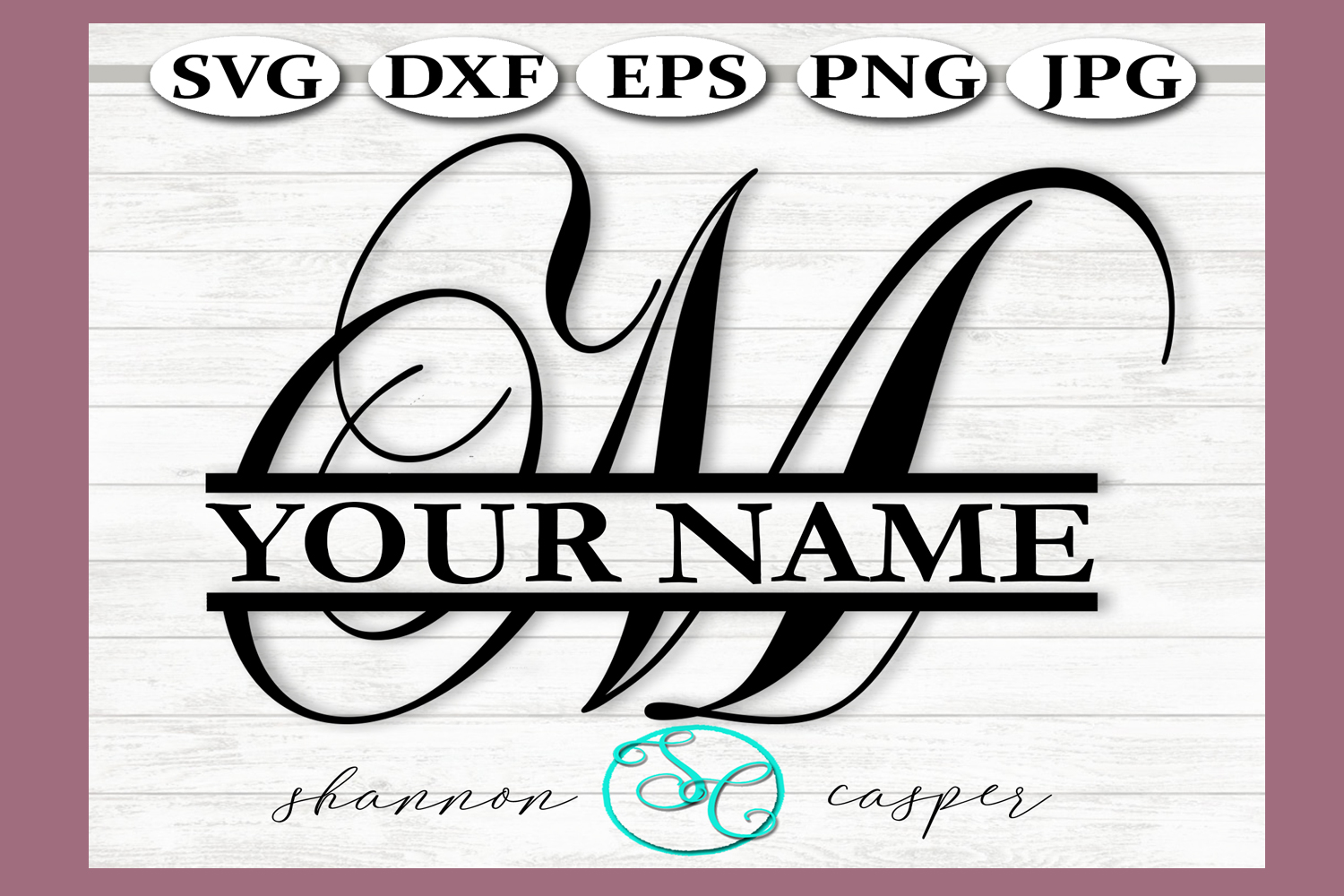 Split Monogram Letter M Single Letter File (291463) | SVGs | Design Bundles