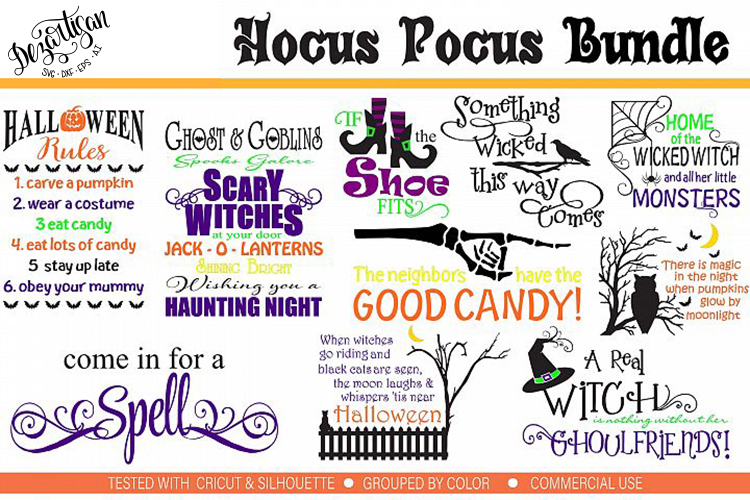 Download Hocus Pocus Halloween Bundle SVG DXF cut ready files ...